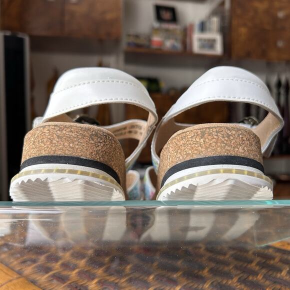 L'Artiste x Jane & Coco Leather Sandals Gabriola White Multi Size 38 (7.5-8) - Picture 10 of 11